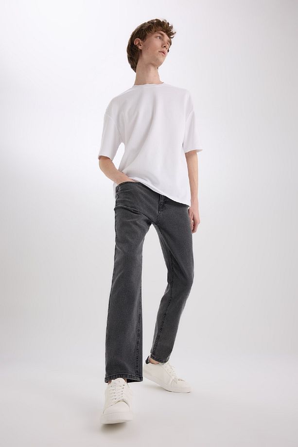 Sergio Regular Fit Normal Kalıp Normal Bel Boru Paça Jean Pantolon D9827AX25SP - 2