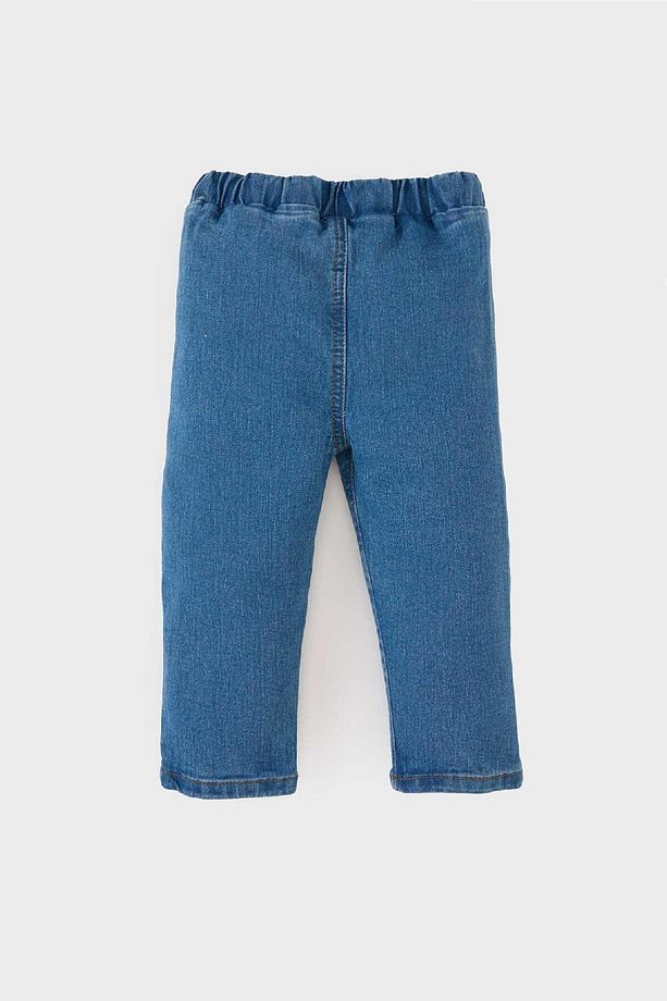 Erkek Bebek Düz Paça Beli Lastikli Basic Düz Jean Pantolon B6733a525sp - 3