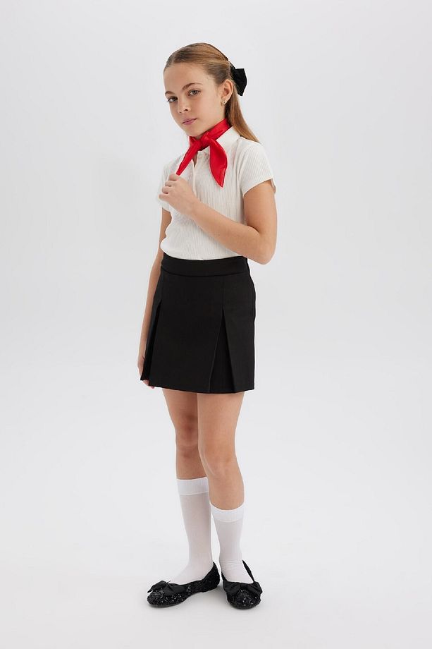 Kız Çocuk Basic Düz Gabardin Şort Etek E0643a825sm - 6