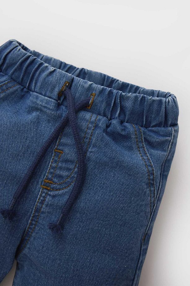 Erkek Bebek Düz Paça Beli Lastikli Basic Düz Jean Pantolon B6733a525sp - 2