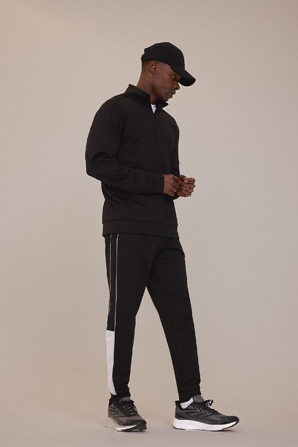 DeFactoFit Standart Fit Jogger Eşofman Altı Skuba Dalgıç Kumaş Sporcu Beli Lastikli B4537AX25SP - 1