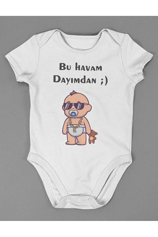 This Is from My Uncle Havam! Written Cotton Soft Unisex Snap Body Suit