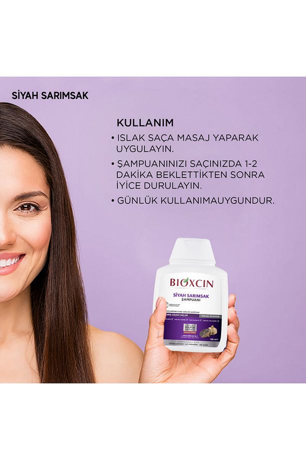 Saç Dökülmesine Karşı Siyah Sarımsak Şampuanı 300 ml - 100 ml Şampuan HEDİYE - 5