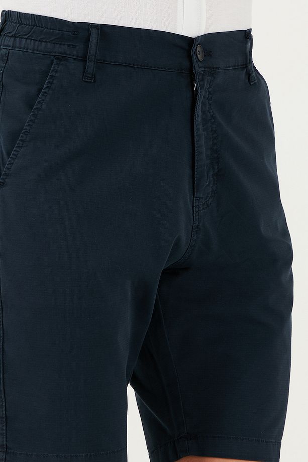 Pamuklu Slim Tapered Bermuda Şort Erkek ŞORT 4503S67SMILANO - 6