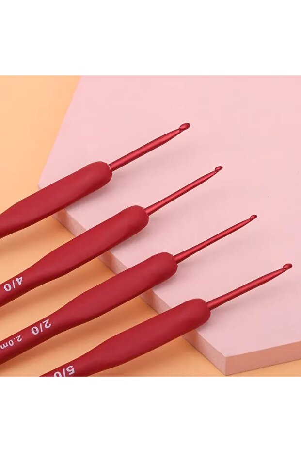 Red Kırmızı Yumuşak Silikon Saplı 3'lü Tığ Seti 3-3,5-4 NO - 3