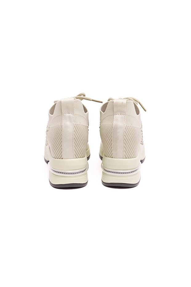 Yüksek Taban Taşlı Kadın Sneaker - 4