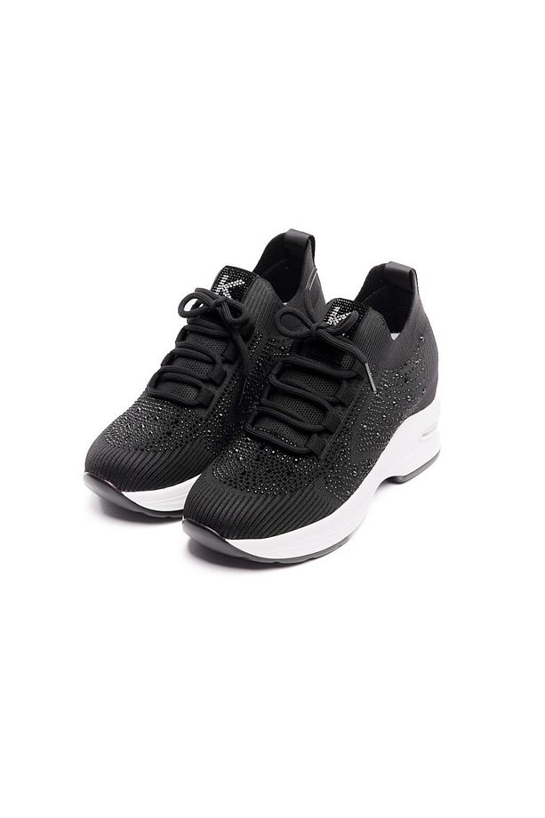 Yüksek Taban Taşlı Kadın Sneaker - 2