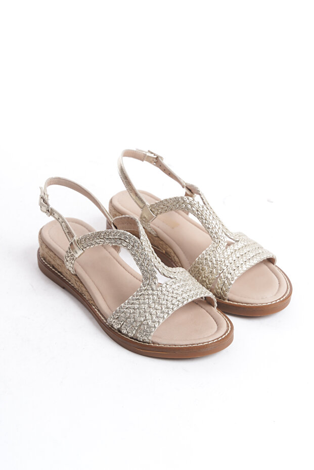 Genuine Leather Heeled Sandals 35-41-42-43-44 Size