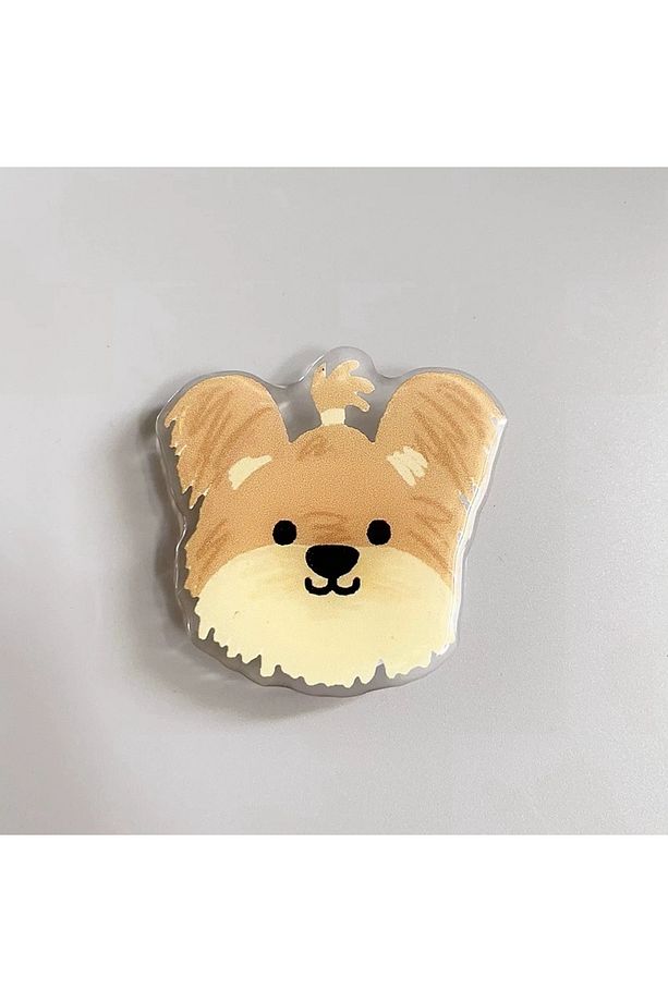 Popsocket Telefon Tutacağı Köpek Desenli Sevimli Yapışkanlı Masaüstü Stand için Tutacak - 1