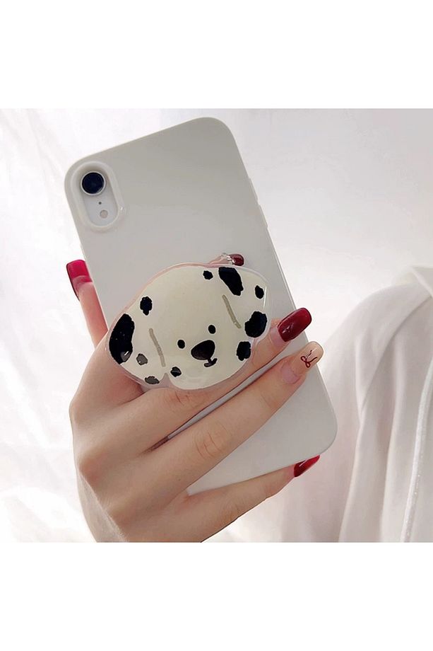 Popsocket Telefon Tutacağı Köpek Desenli Sevimli Yapışkanlı Masaüstü Stand için Tutacak - 1