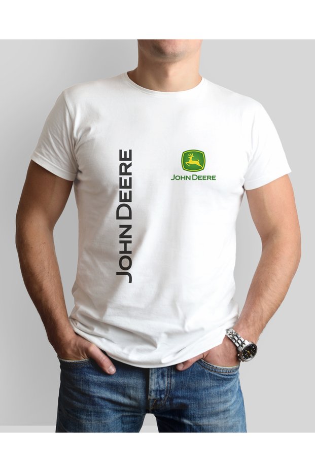 John Deere Tractor Printed Crew Neck T-Shirt -Tm2033