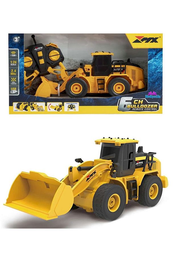 Rc Buldozer Ekskavatör Kepçe Oyuncak Iş Makinası Uzaktan Kumandalı Full Fonksiyon - 1