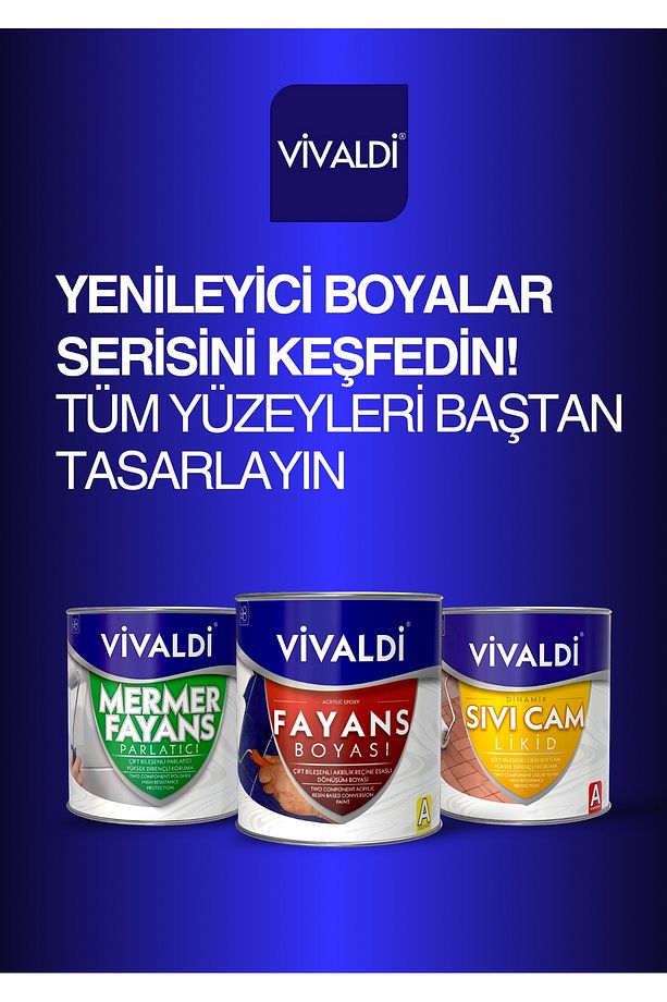 Fayans Boyası Seti Sıvı Cam Ve Uygulama Seti Tezgah,Mermer,Banyo,Mutfak Boyama Seti 1 LT - 9