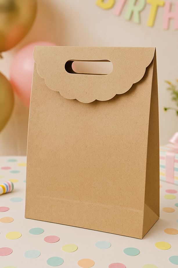 El Geçe Kraft Poşet 30x40cm 1 Adet Kapalı Poşet Yapışkanlı Hediye Poşeti 1 Ad. - 3