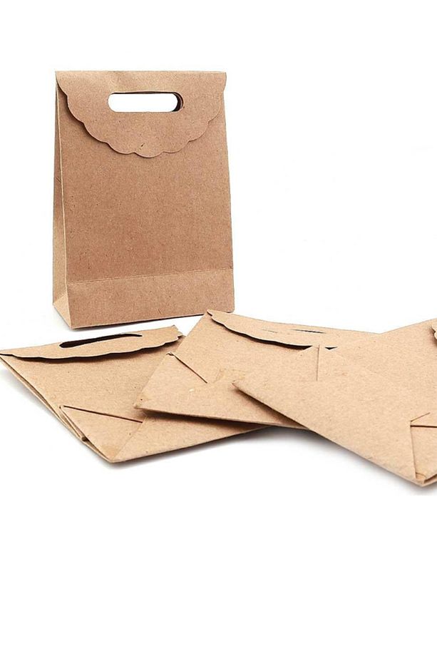 El Geçe Kraft Poşet 30x40cm 1 Adet Kapalı Poşet Yapışkanlı Hediye Poşeti 1 Ad. - 4