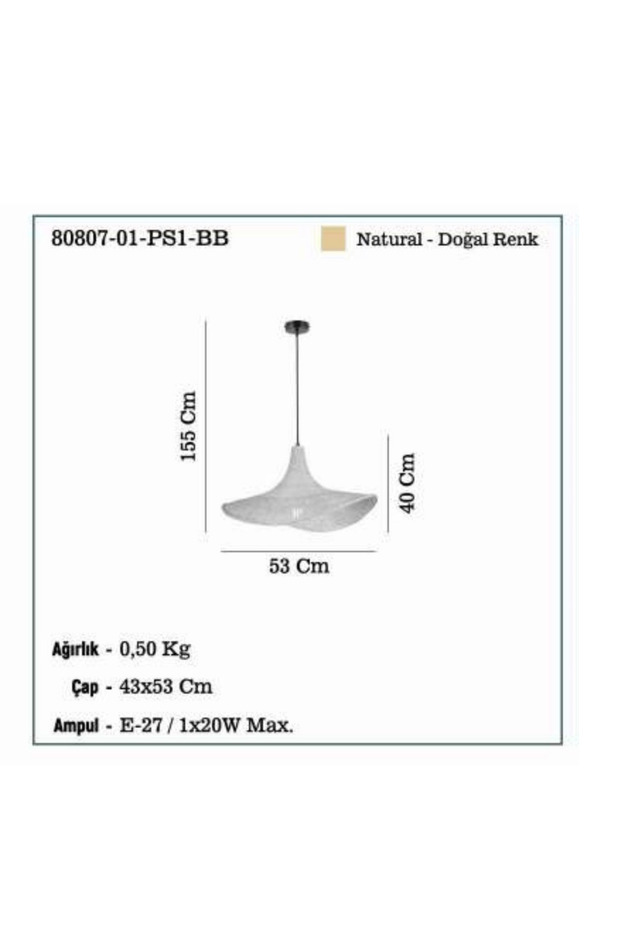 NAPPE K.BOY BAMBOO TEKLİ 1XE27 - 3