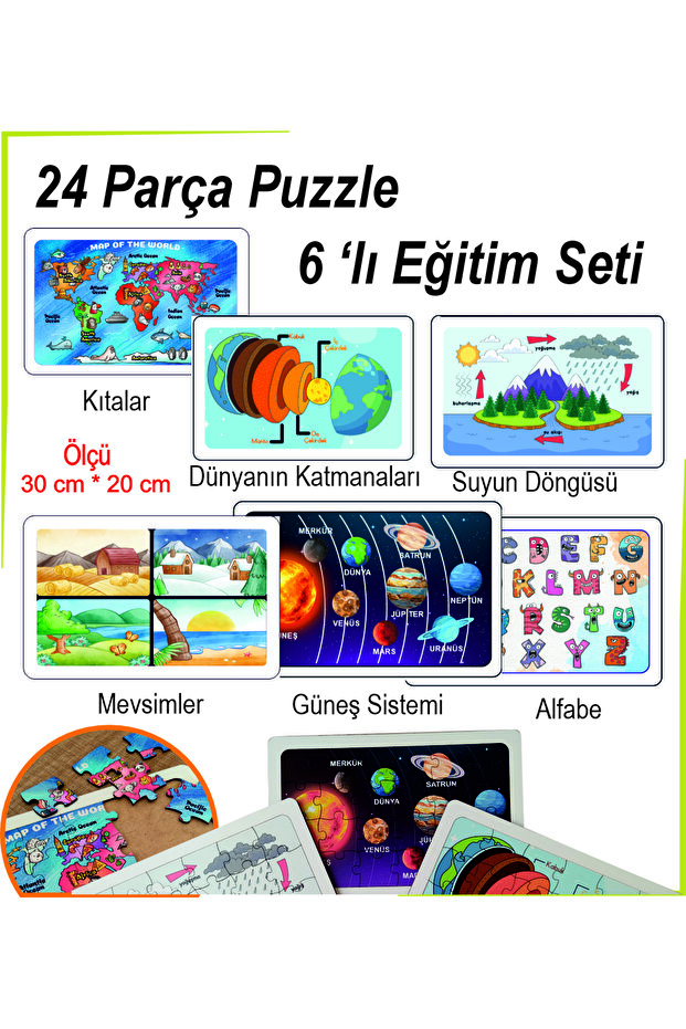 24 Parça 6'lı Eğitim Seti - 1