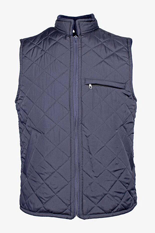 Micro Pattern Work Vest Double Pocket Winter Inner Wear Protective Coat Vest Men's