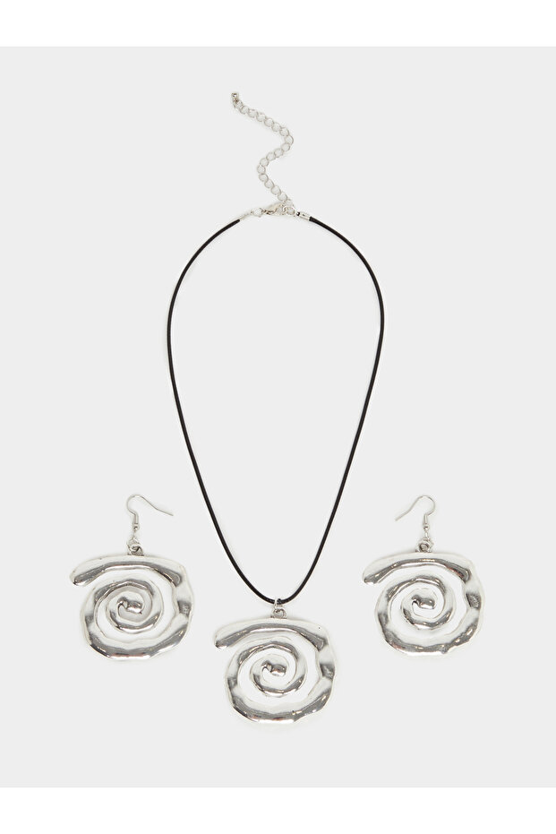Shell Drop Necklace and Dangle Earrings Set