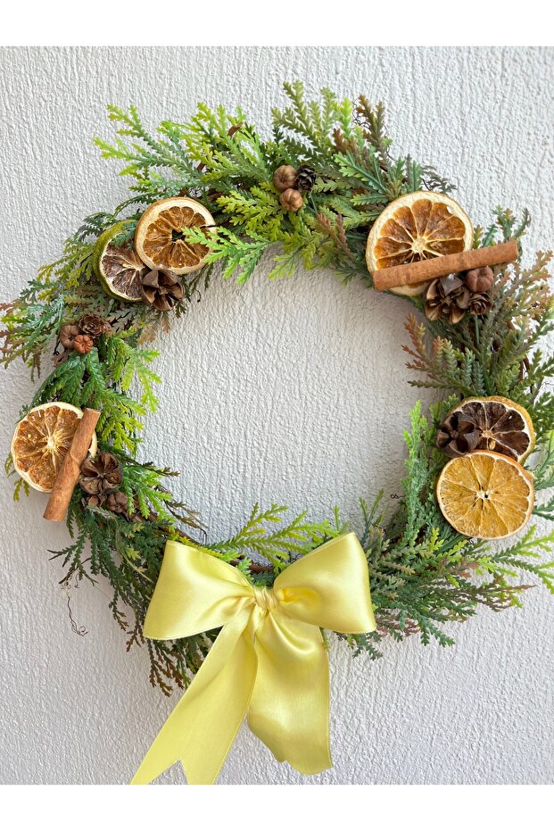 Limonlu çelenk kapı süsü - 2