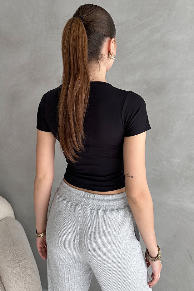 Siyah Dalgıç Kumaş Body - 5