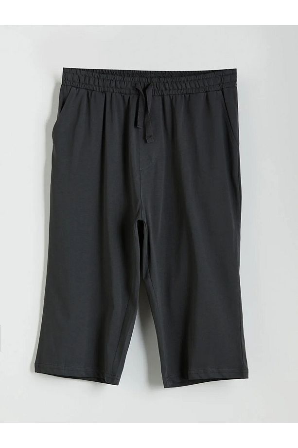 Gri Standart Kalıp Erkek Şortlu Pijama Takımı - 4