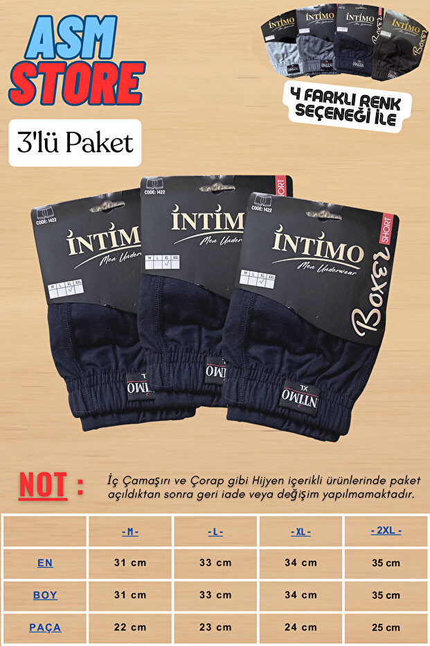Men's Boxer Shorts 3-Pack / Cotton, Anti-Sweat, Flexible Construction - Ideal for Every Day!