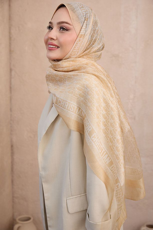 D Model Yün İpek Organze Şal - 5