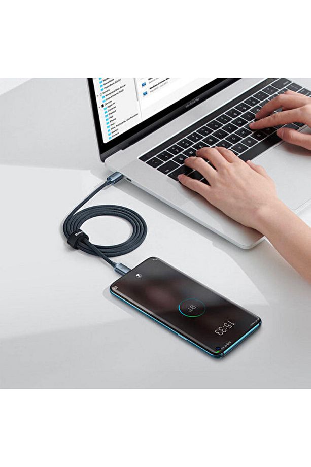 Crystal Shine 100W Type-C to Type-C 2m – MacBook, iPhone 15/16, Android, Telefon, Tablet ve - 2