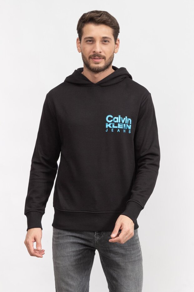 Bold Color Institutional Hoody Erkek Kapüşonlu Sweatshirt - 1