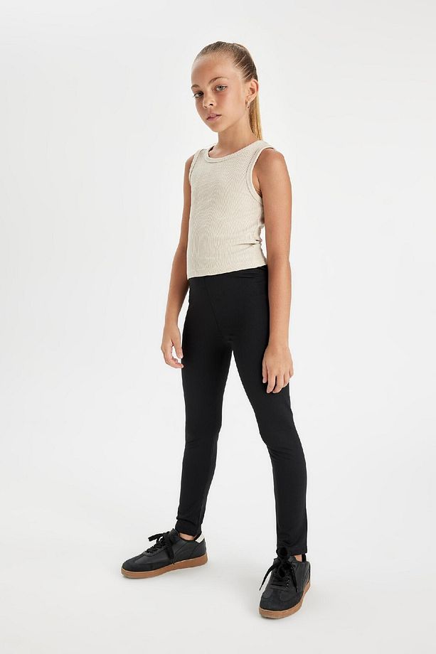 Kız Çocuk Standart Boy Siyah Basic Düz Tayt D4068a824wn - 4