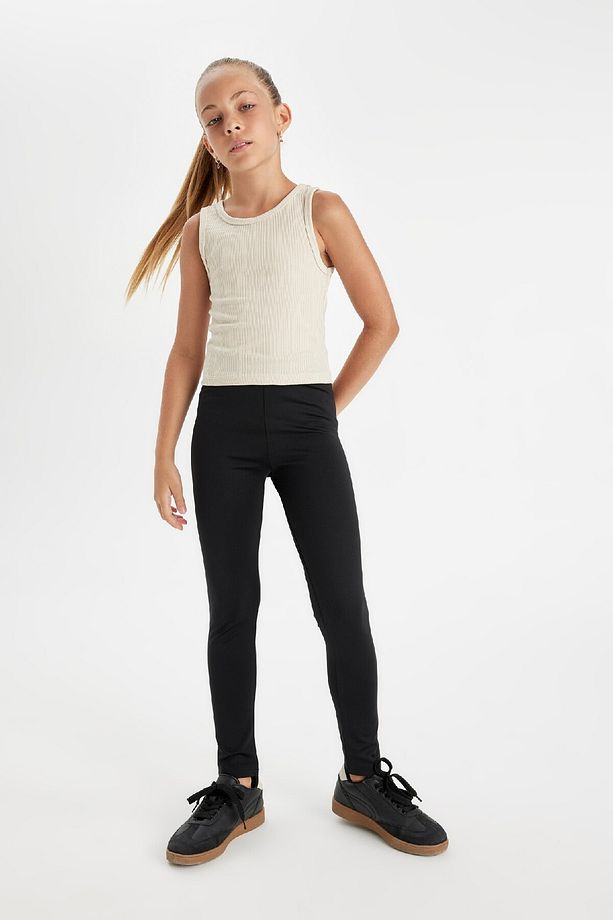 Kız Çocuk Standart Boy Siyah Basic Düz Tayt D4068a824wn - 2