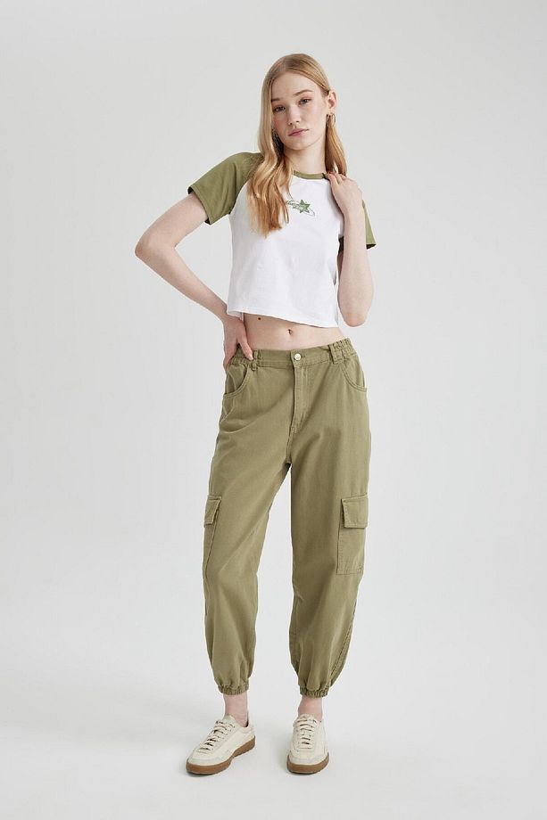Coool Jogger Pantolon Gabardin Kumaş Normal Bel Basic Düz Kargo Cepli B0454ax24sp - 4