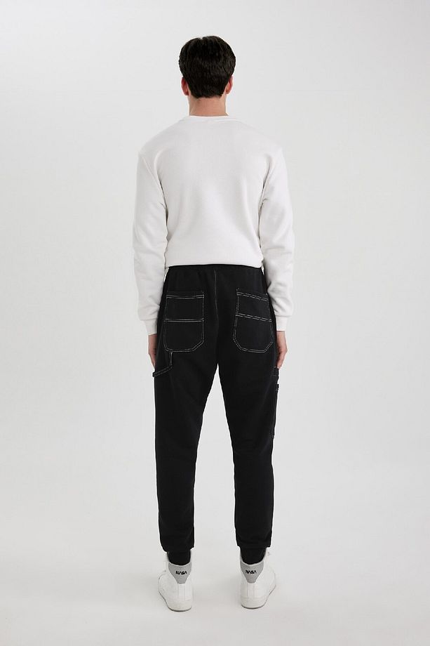 Regular Fit Jogger Eşofman Altı Beli Bağcıklı Lastikli Paça Cepli C5384ax24sp - 5