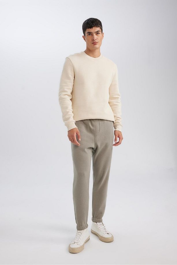 Jogger Eşofman Altı Standart Fit Basic Düz Beli Bağcıklı Lastikli Paça Cepli A6468AX24AU - 3