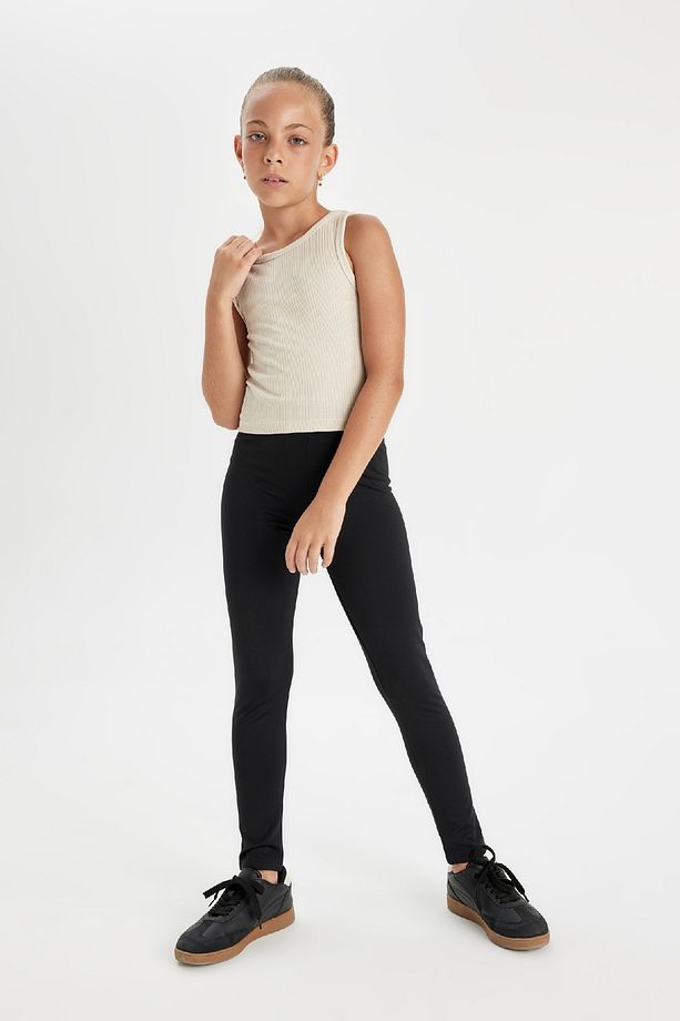 Kız Çocuk Standart Boy Siyah Basic Düz Tayt D4068a824wn - 3