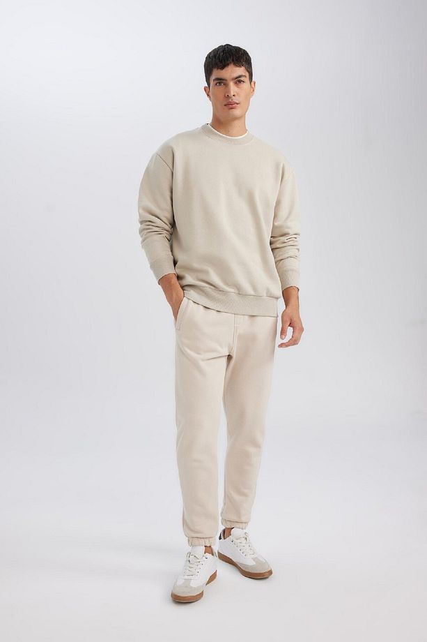 Jogger Eşofman Altı Standart Fit Basic Düz Beli Bağcıklı Lastikli Paça Cepli A6468ax24au - 3