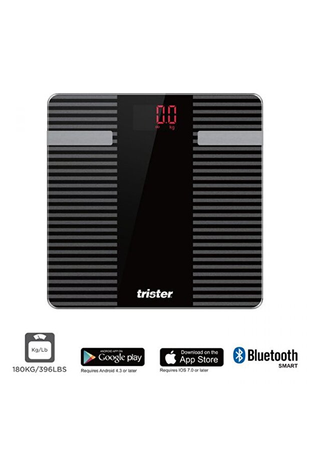 Smart Body Muscle Bone BMI Measuring Scale, Black 6Mm Glass - 180 Capacity : 2S- TS-425PS-B
