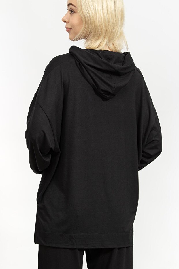Kadın Kapüşonlu Sweatshirt - 3