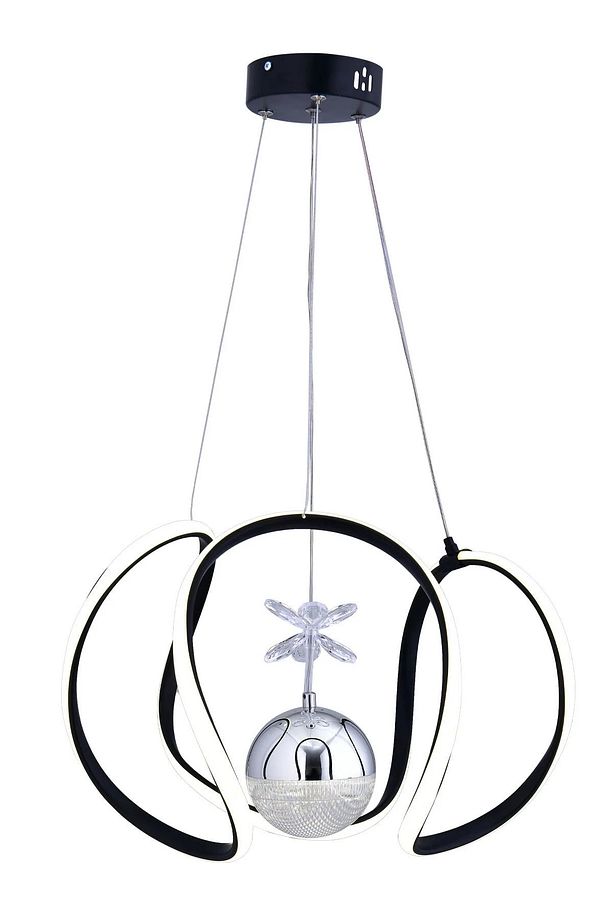 KİEV 40 LIK TEK TOP LED AVİZE SİYAH - 1