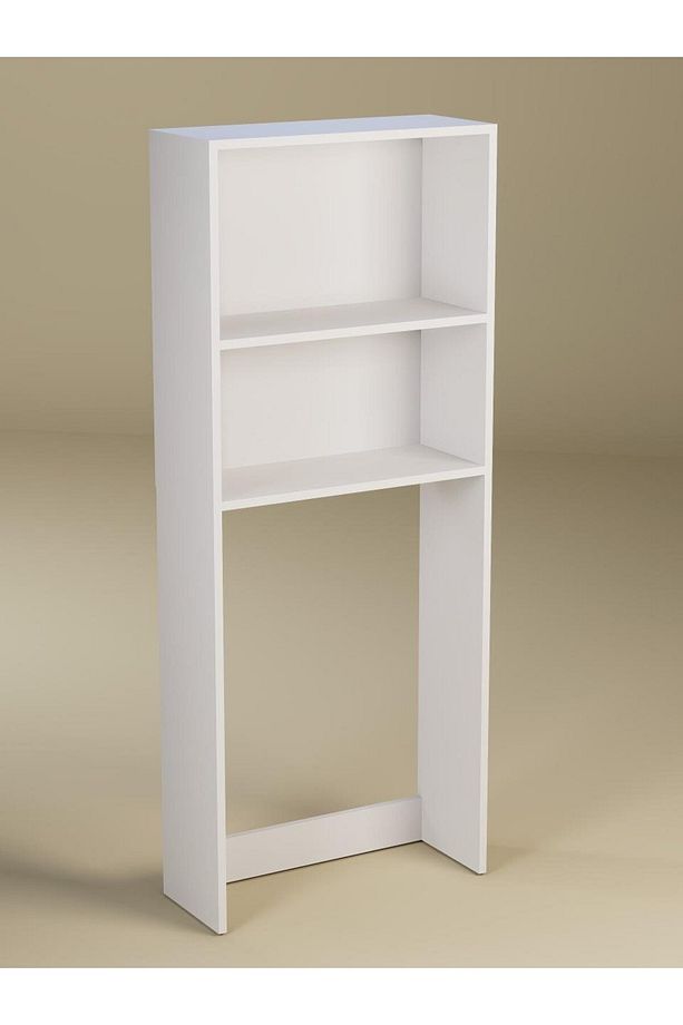 %100 MDF Çamaşır ve Kurutma Makinesi Dolabı, Beyaz Açık Raflı Çamaşır Makinesi Üstü Düzenleyicisi - 6