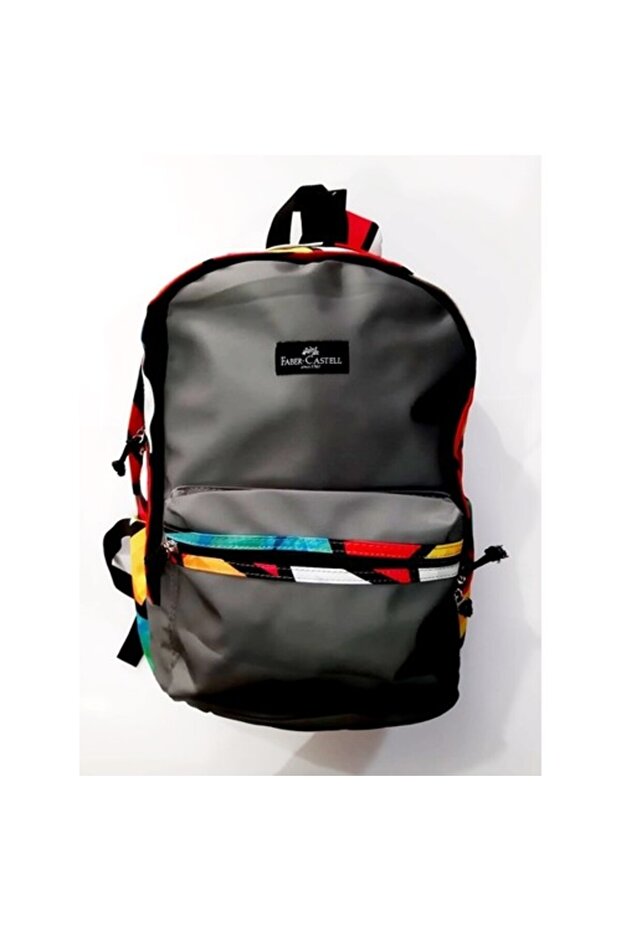 حقيبة ظهر دائرية باللون الرمادي - 1