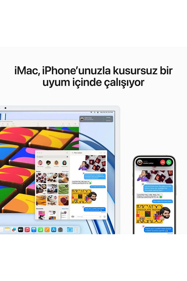 iMac M3 Çip 10C GPU 8GB 512GB SSD macOS 24" All In One Bilgisayar MQRU3TU/A Pembe - 7