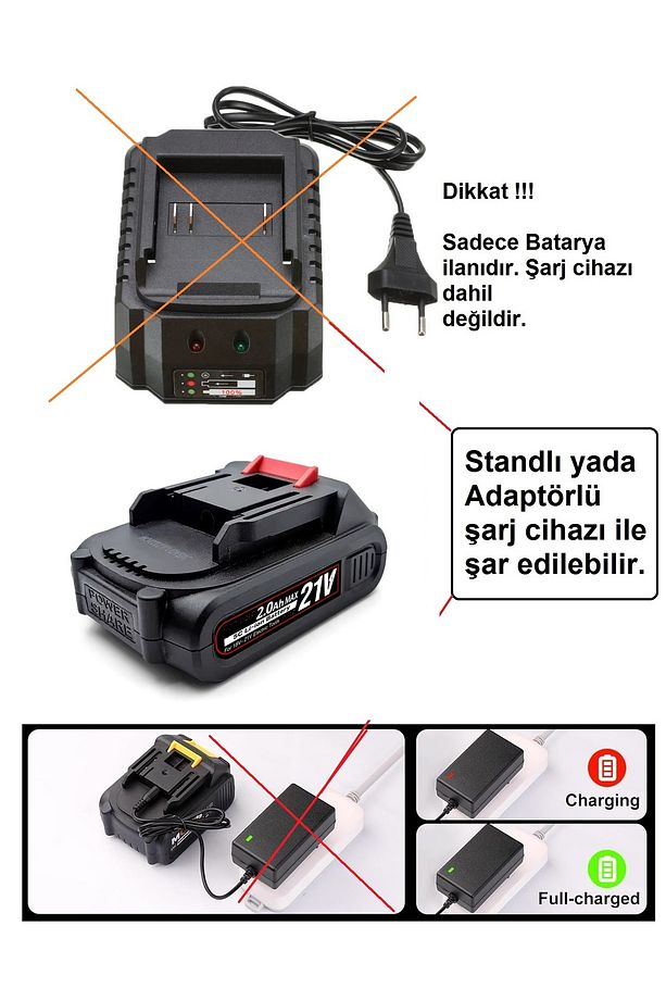 Şarjlı Matkap Için Yedek Batarya Üniversal 5 Pilli 12 Volt 14v 18v 20v 48v 58v Li-on Pil Şarj - 9