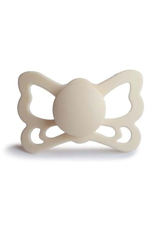 Butterfly Silicone Pacifier - Cream 6-18 Months