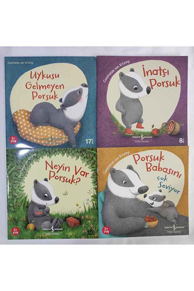 Türkiye İş Bankası Kültür Yayınları NEYİN VAR PORSUK?,PORSUK BABASINI ÇOK SEVİYOR,İNATÇI PORSUK,UYKUSU GELMEYEN PORSUK