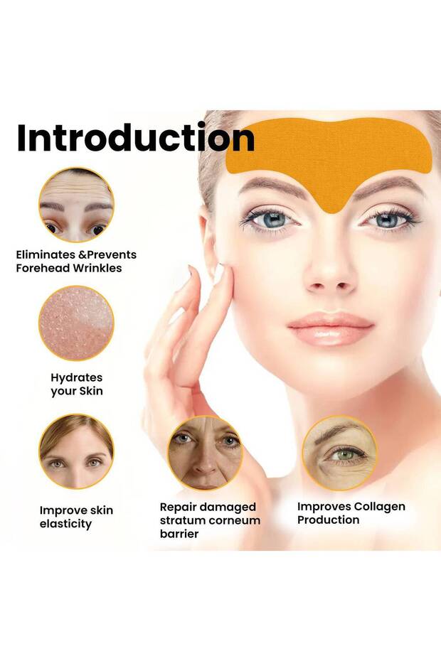 15 Pieces Collagen Supported Wrinkle Removal and Forehead and Smile Line Tapes Set - 3