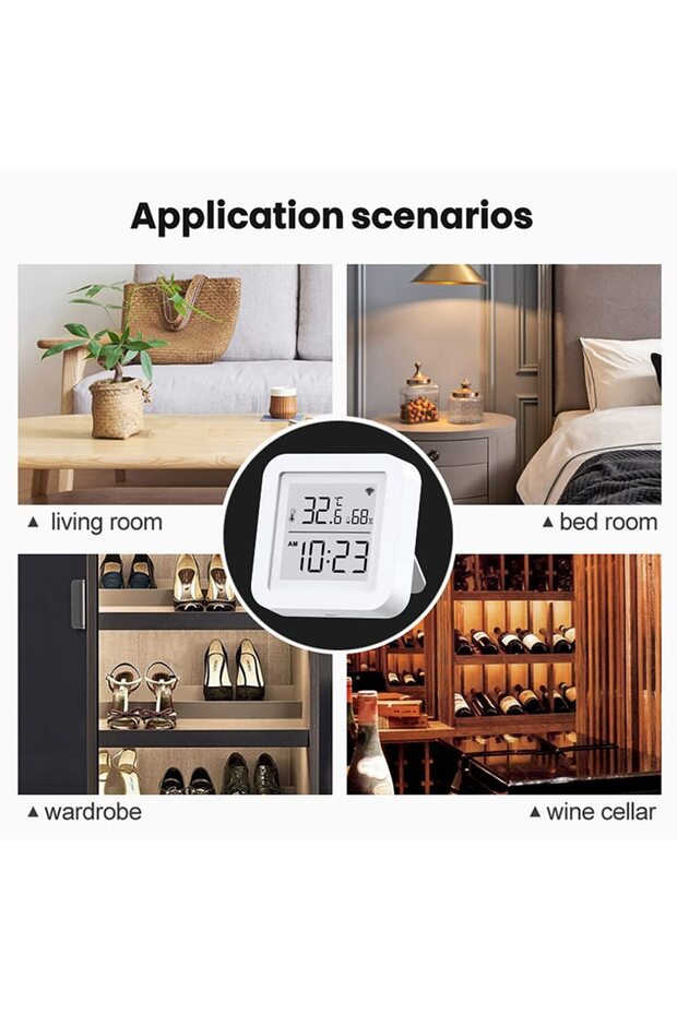 Smart WiFi Temperature Humidity Monitor,Wireless, with APP Notification Alerts,Smart APP Control - 5