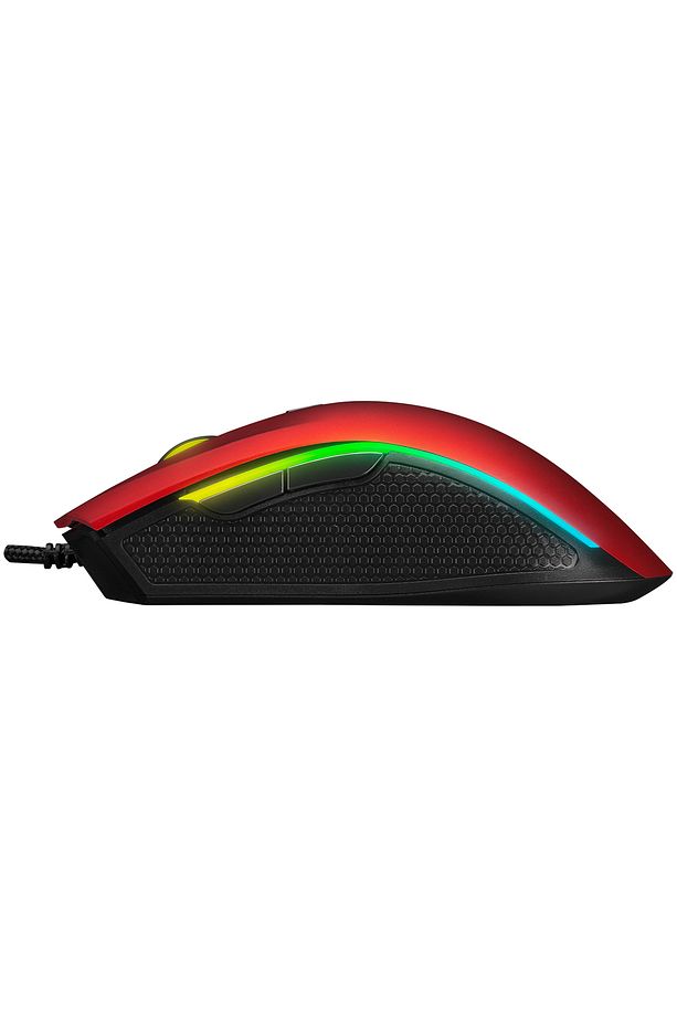 Smx-r44 V2 Makrolu Kırmızı 12800 Dpı Rgb Usb Drag Click Örgü Kablo Pro Gaming Oyuncu Mouse - 4