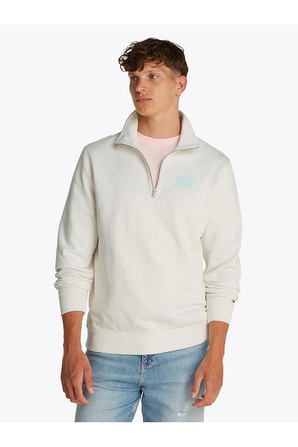 Erkek TJM REG BUBBLE QRTR ZIP FRNT/BCK Sweatshirts - 1